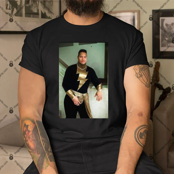 Dwayne Johnson Black Shirt The Rock Adam 1