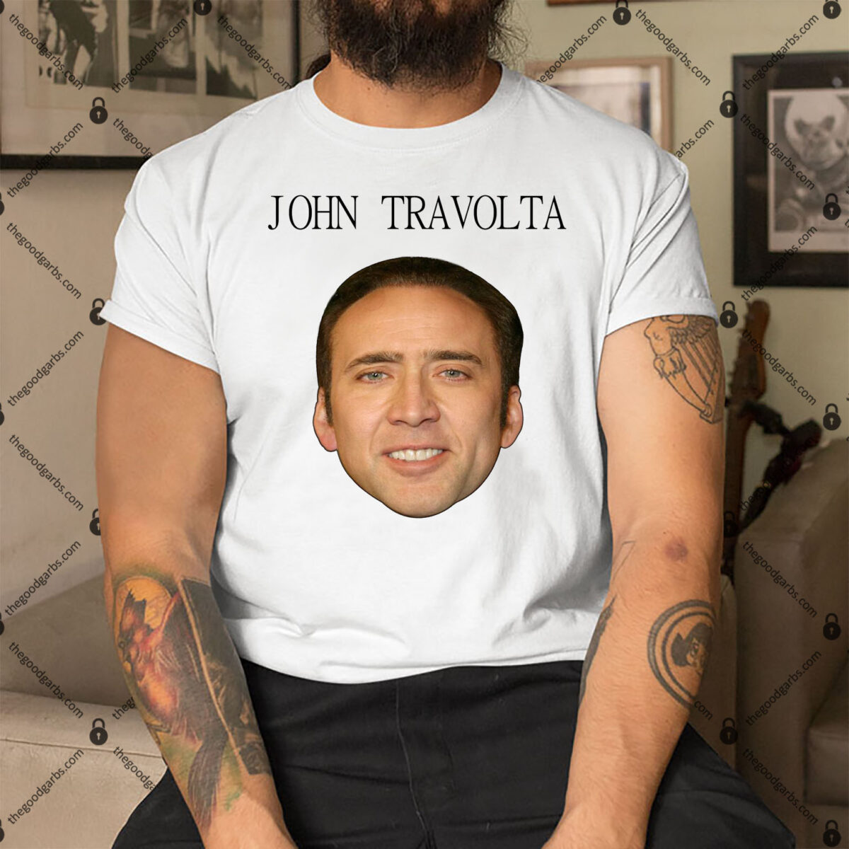 John Travolta Nicolas Cage Shirt