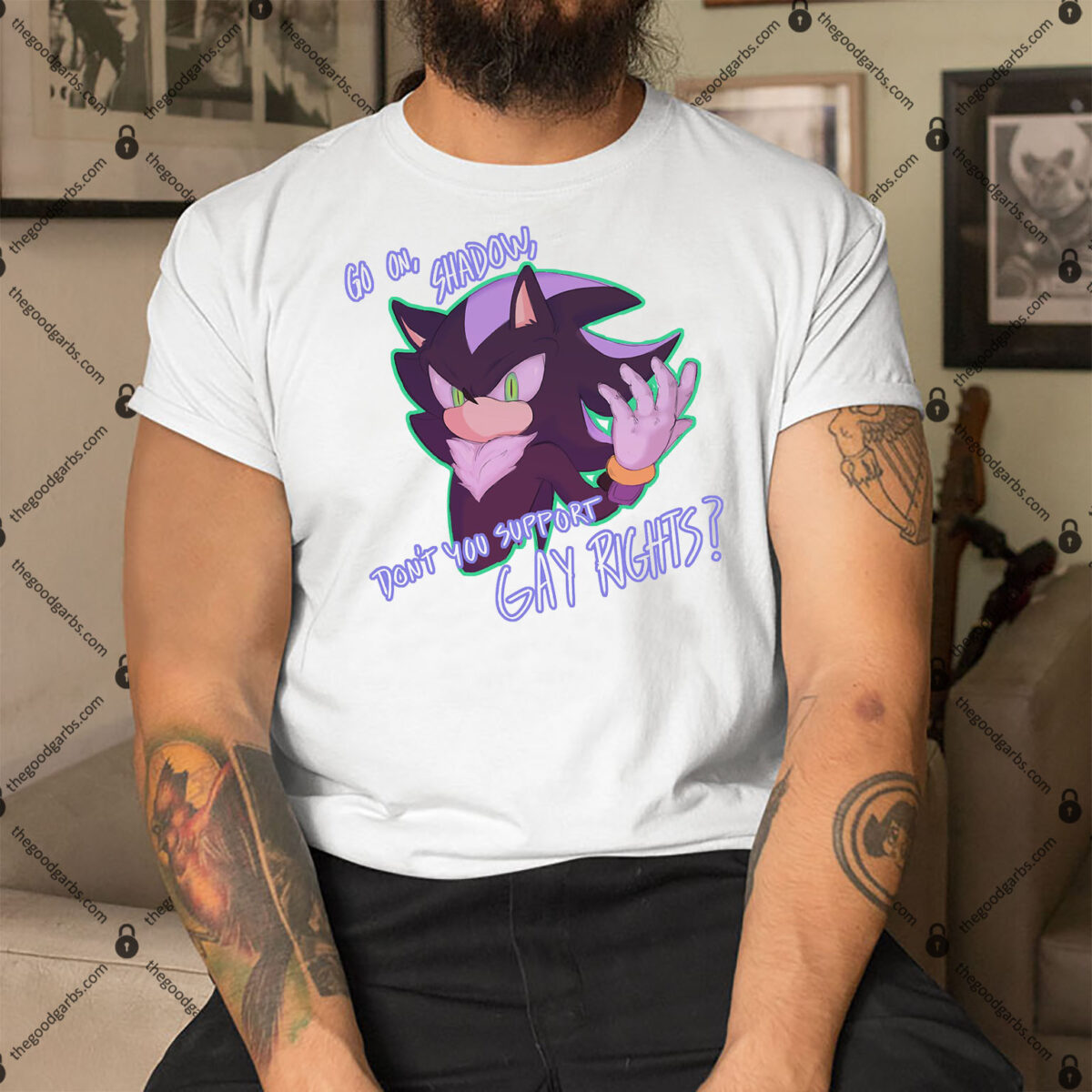 Sonic Birthday Shirt Go On Shadow Don't You Suppot Gay Rights