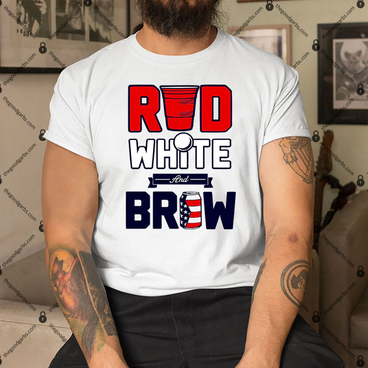 The Original Red White & Brew Beer Pong Shirt