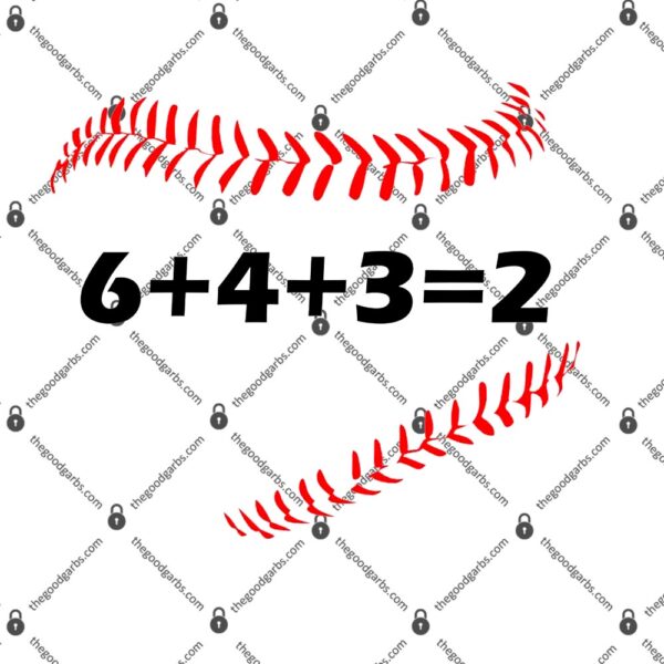 6+4+3=2 Funny Baseball Double Play T-Shirt