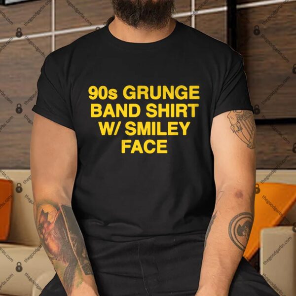 90s Grunge Band Shirt W Smiley Face Shirt