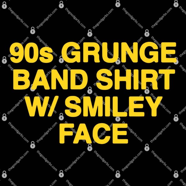 90s Grunge Band Shirt W Smiley Face T-Shirt
