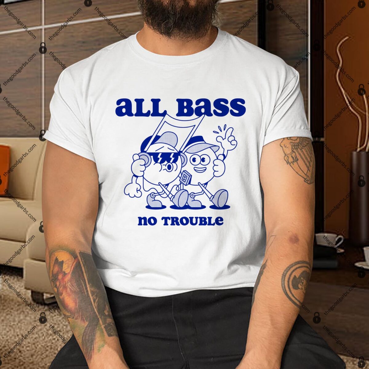 All Bass No Trouble Blue Shirt