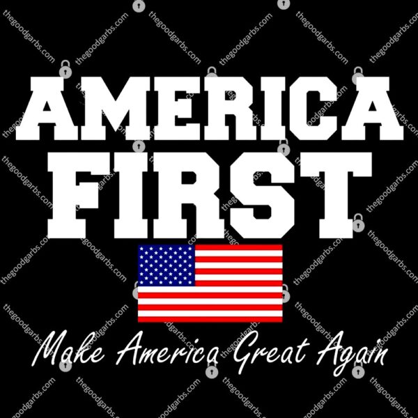 America First Make America Great Again Donald Trump USA Flag T-Shirt