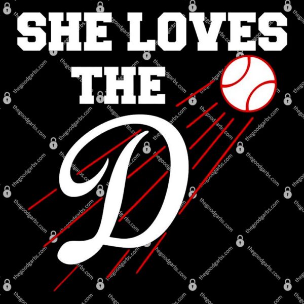 Baseball She Loves The D Los Angeles T-Shirt