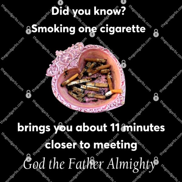 Did You Know Smoking One Cigarette Brings You About 11 Minutes Close To Meeting God The Father Almighty T-Shirt