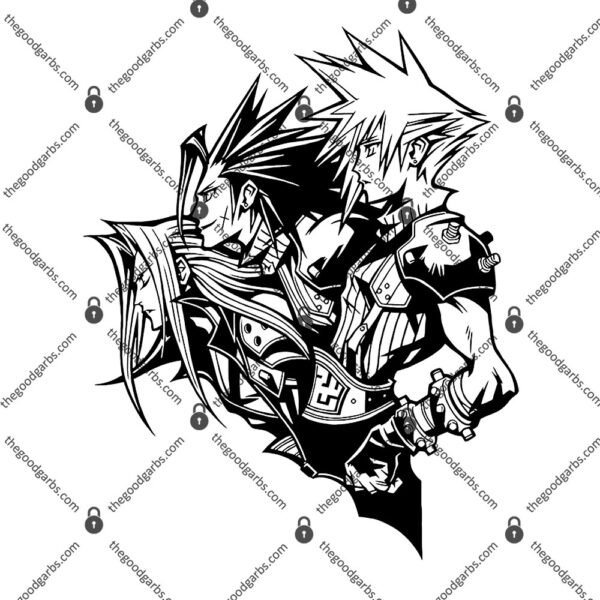 Final Fantasy VII Zack Fair Cloud Strife Sephiroth soldiers T-Shirt