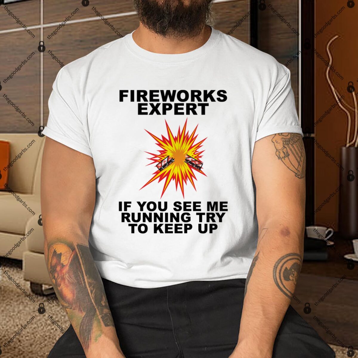 Fireworks Expert If You See Me Running Try To Keep Up - Fourth Of July Shirt