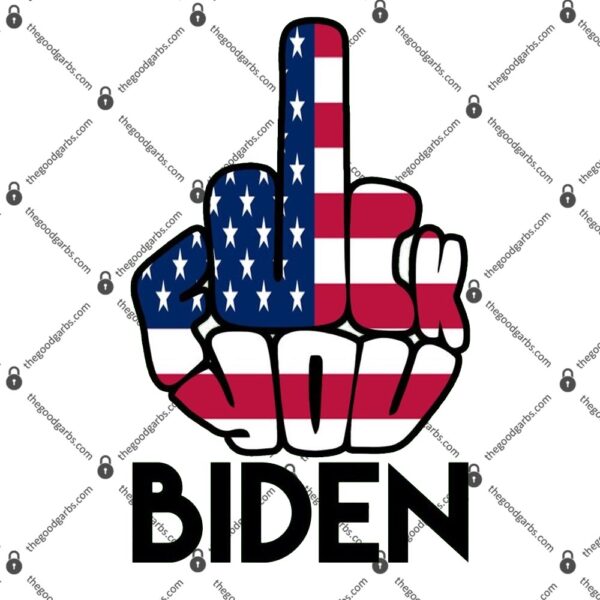 Fuck You Biden Middle Finger American Flag T-Shirt