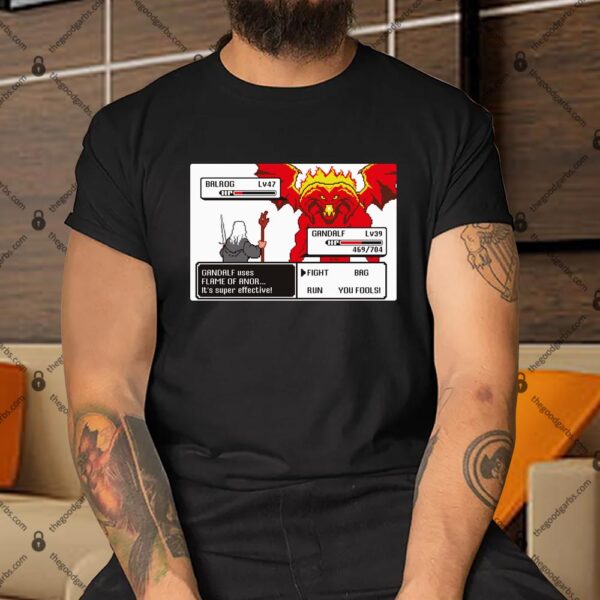 Gandalf vs Balrog Retro Game Shirt
