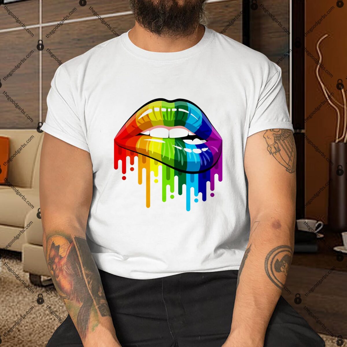 Gay Pride Lips Shirt