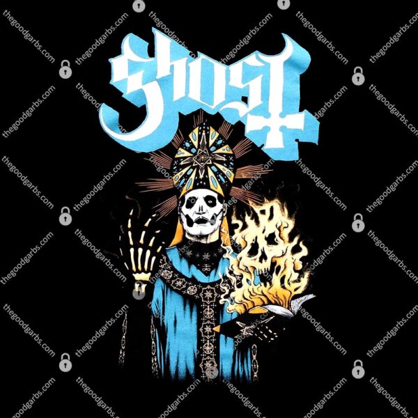 Ghost Papa Emeritus IV Burning Book T-Shirt