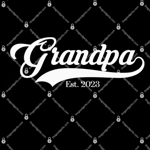 Grandpa Est 2023 Baseball Logo T-Shirt
