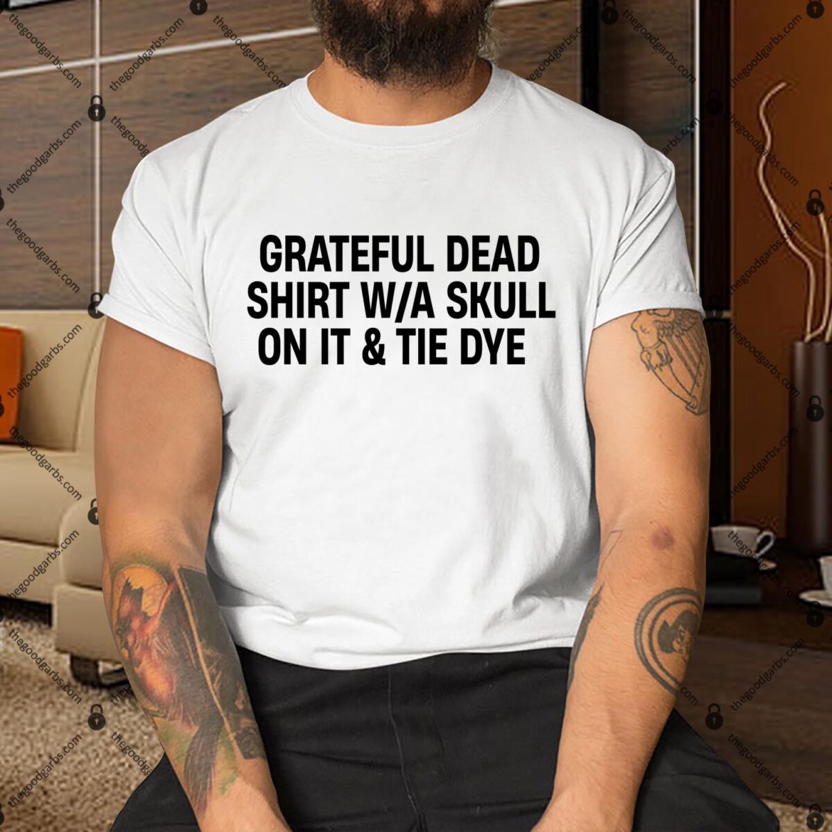 Grateful Dead Shirt With A Skull on It and Tie Dye Shirt