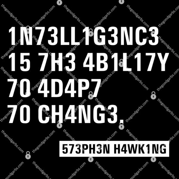 Intelligence - Stephen Hawking Quote T-Shirt