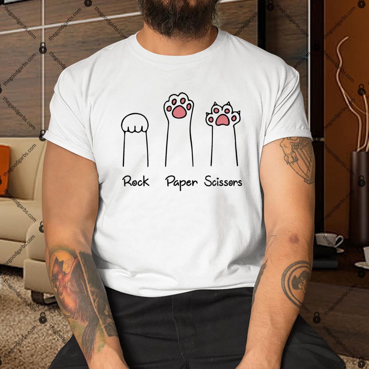 Rock Paper Scissors Cat Paws Shirt