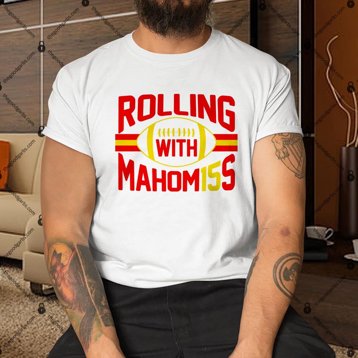 Rolling With Mahomes KC Football Shirt