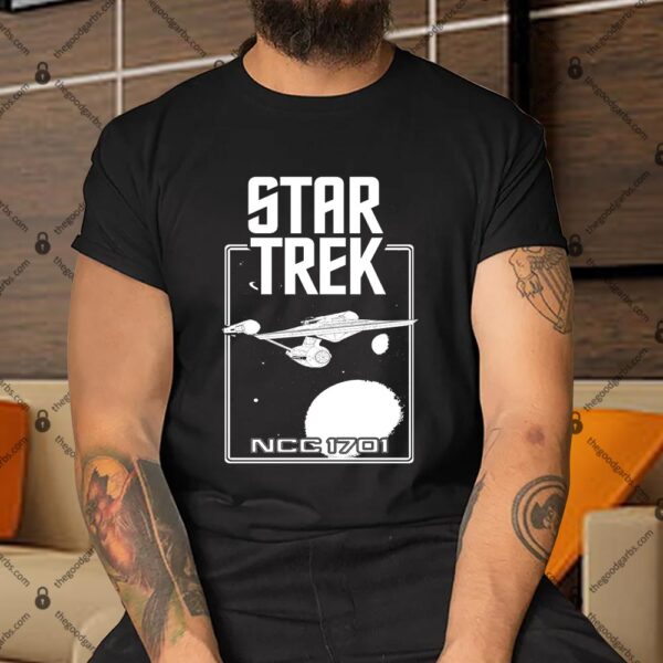 Star Trek Enterprise NCC 1701 Black and White Shirt