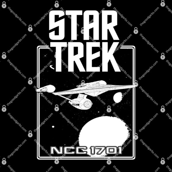 Star Trek Enterprise NCC 1701 Black and White T-Shirt