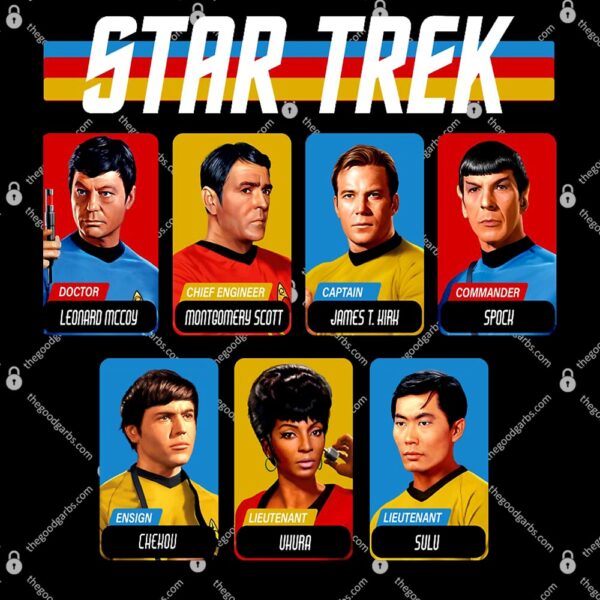 Star Trek Original Series Retro Full Color Crew Portrait Panels T-Shirt