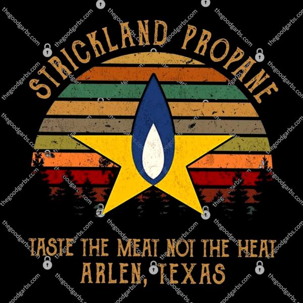 Strickland Propane Taste The Meat Not The Heat Arlen Texas Vintage T-Shirt