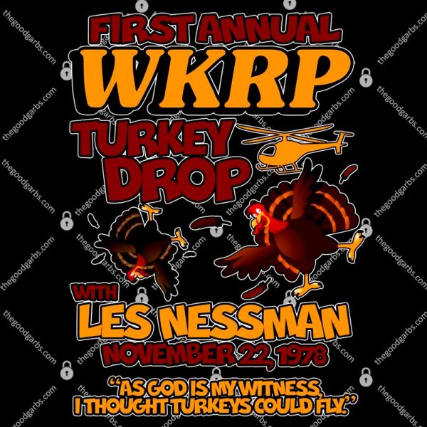 Thanksgiving 1st Annual WKRP Turkey Drop T-Shirt
