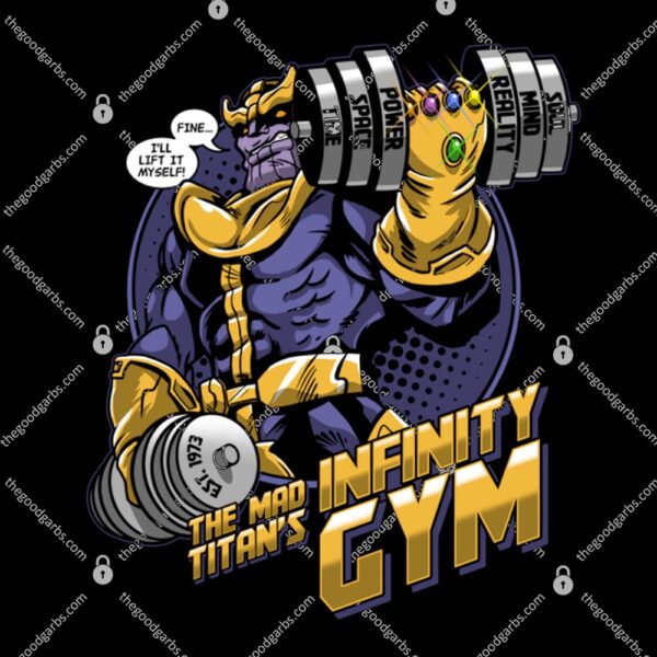 Thanos The Mad Titan Infinity Gym End Game Fitness Black T-Shirt