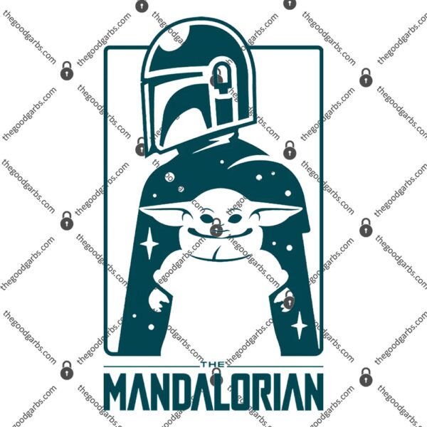 The Mandalorian The Child and Bounty Hunter Silhouette T-Shirt