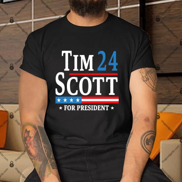 Tim Scott 2024 For President Election Campaign US Flag Shirt