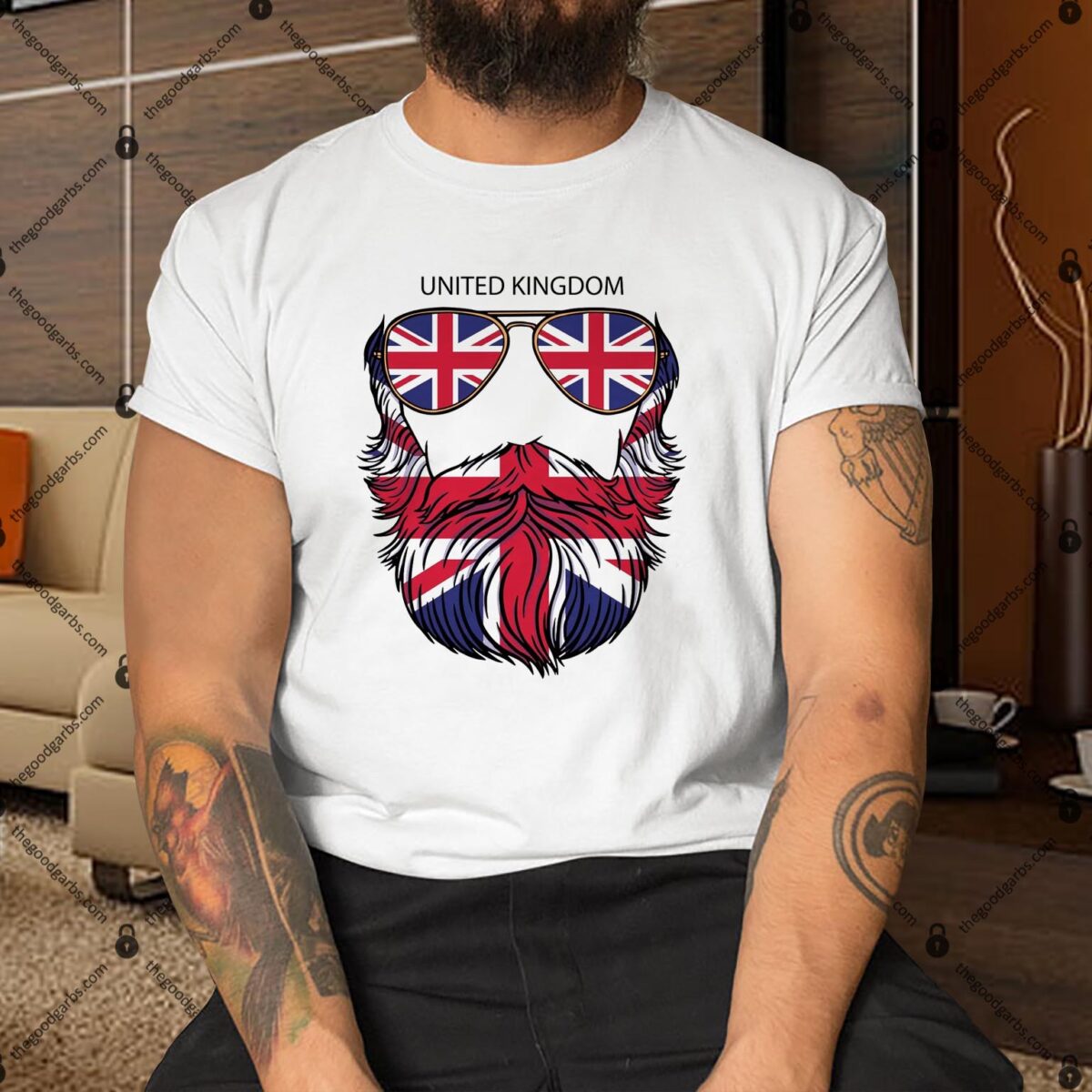 United Kingdom Beard Flag Shirt