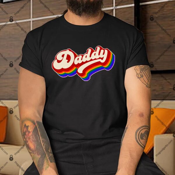 Vintage Retro Rainbow Daddy Shirt