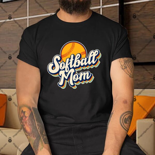 Vintage Retro Softball Mom Shirt