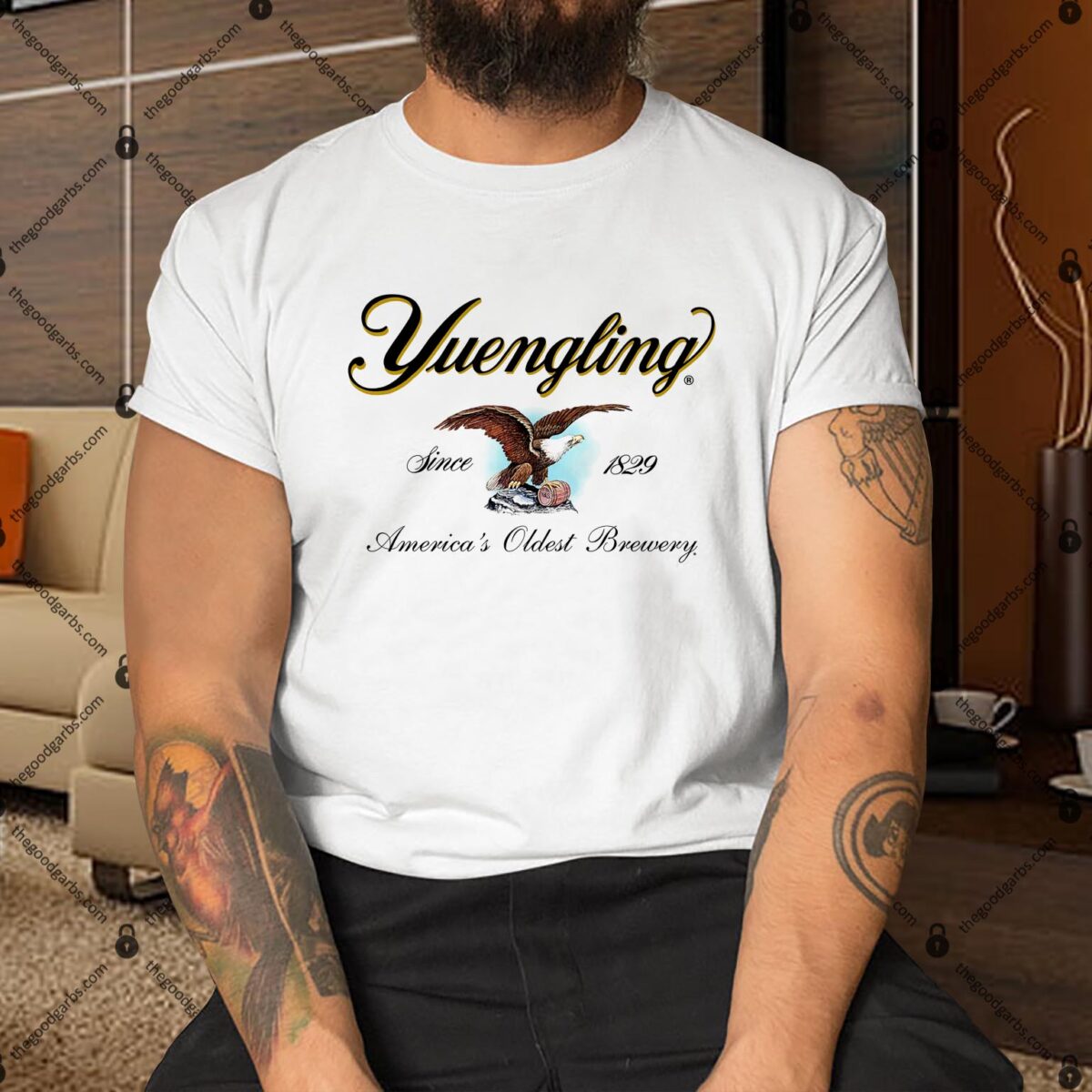 Yuengling Brewery Cool Eagle Beer Logo Shirt