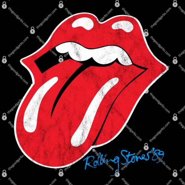 89 Rolling Stones Distressed Tongue T-Shirt