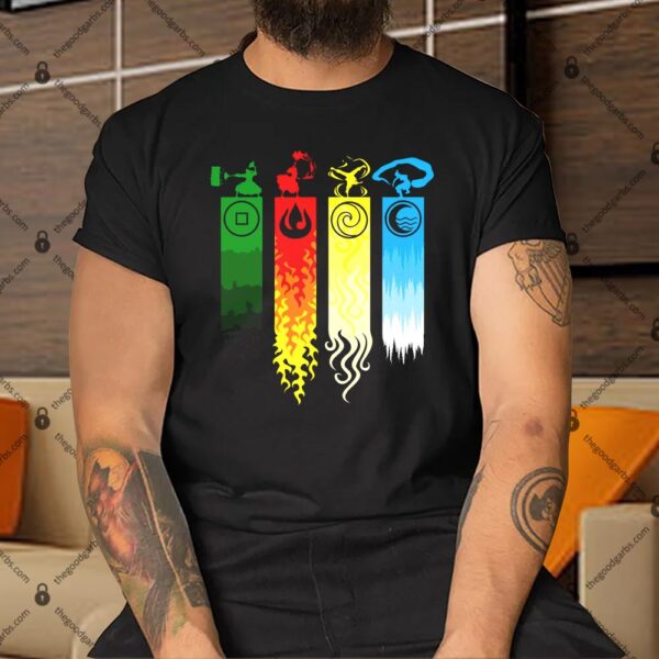 Avatar Bending Fire Water Earth Air Shirt