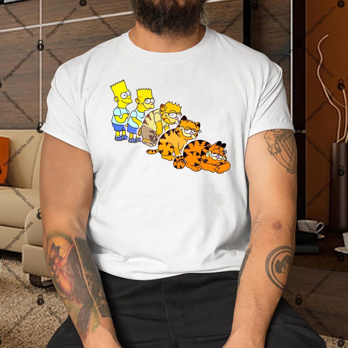 Bart Simpson To Garfield Animorph Shirt