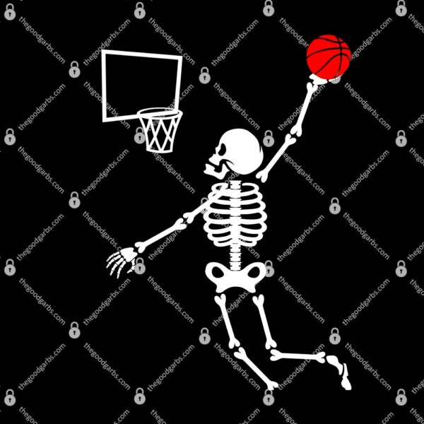 Basketball Dunking Skeleton T-Shirt
