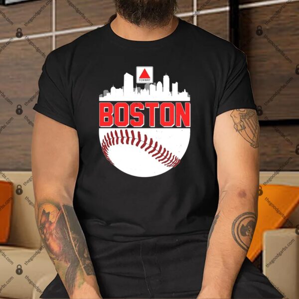 Boston Skyline Fenway Baseball Sports Logo Shirt