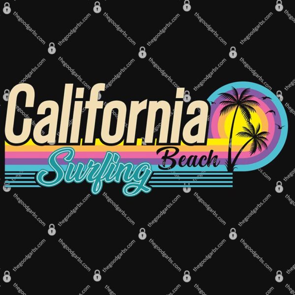 California Beach Surfing T-Shirt