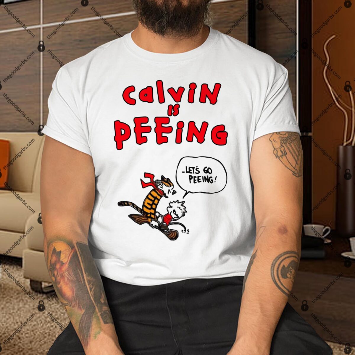 Calvin Is Peeing Let's Go Peeing Shirt