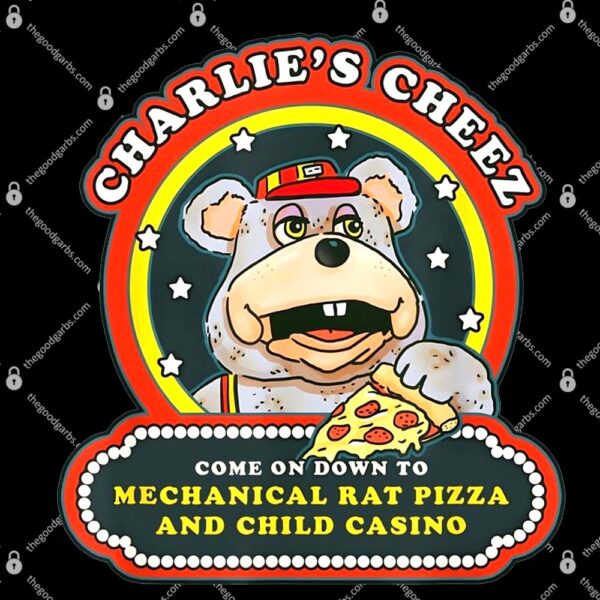 Charlies Cheez Vintage Mechanical Rat Pizza And Child Casino Funny Mouse T-Shirt