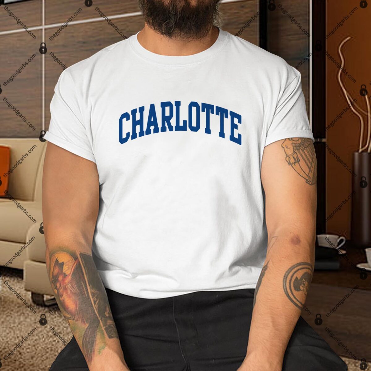 Charlotte Arch Blue Logo Shirt