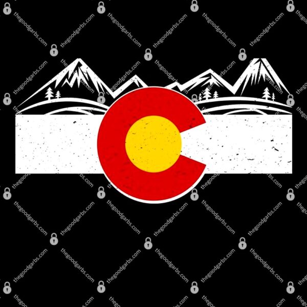 Colorado Wilderness Mountains Flag T-Shirt