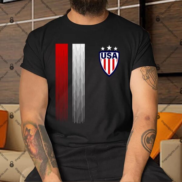 Cool USA Soccer Jersey Stripes Shirt