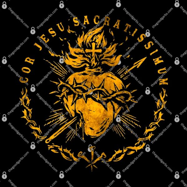 Cor Jesu Sacratissimum, Sacred-Heart of Jesus Catholic Faith T-Shirt