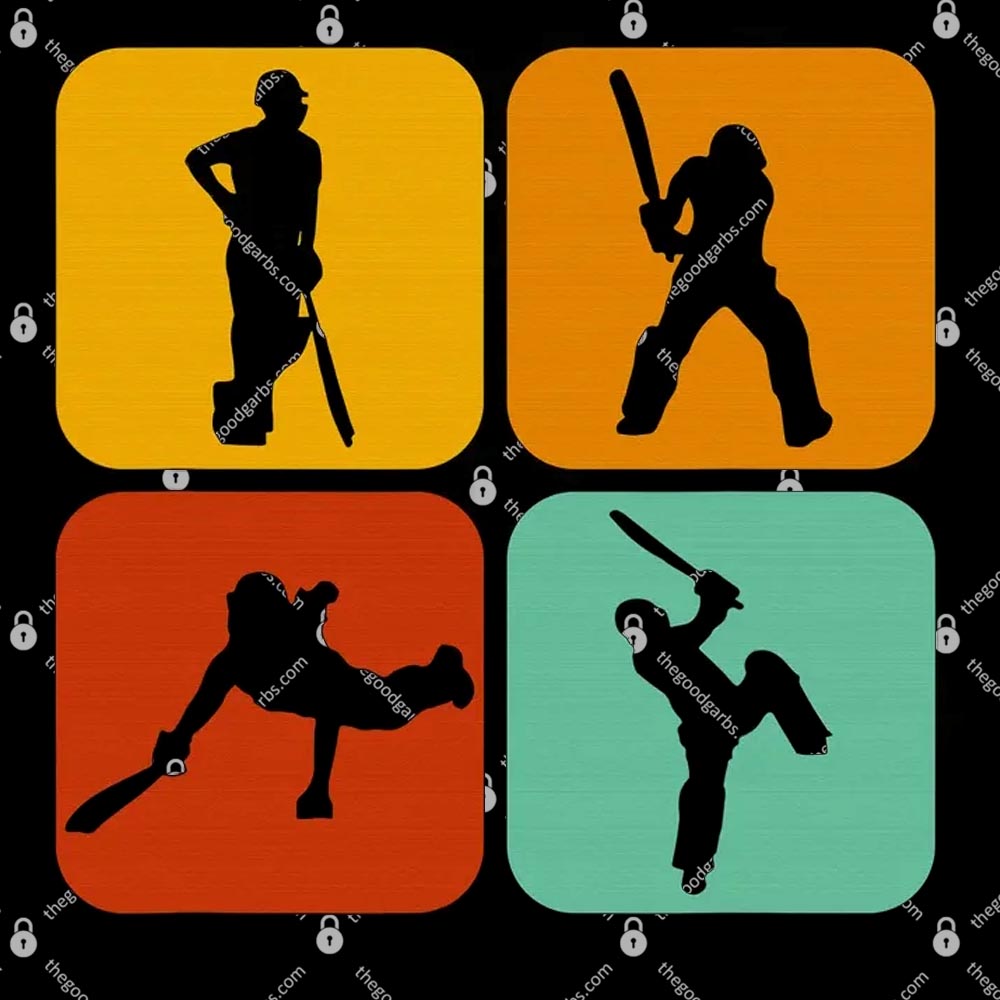 Cricket Gifts Retro Vintage Colors Cricket Players T-Shirt