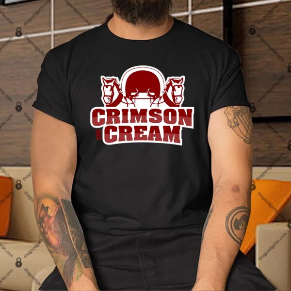 Crimson And Cream Logo Shirt