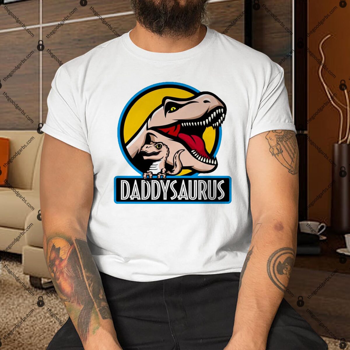 Daddysaurus Rex Fathers Day Shirt