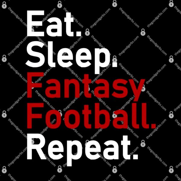 Eat Sleep Fantasy Football Repeat T-Shirt